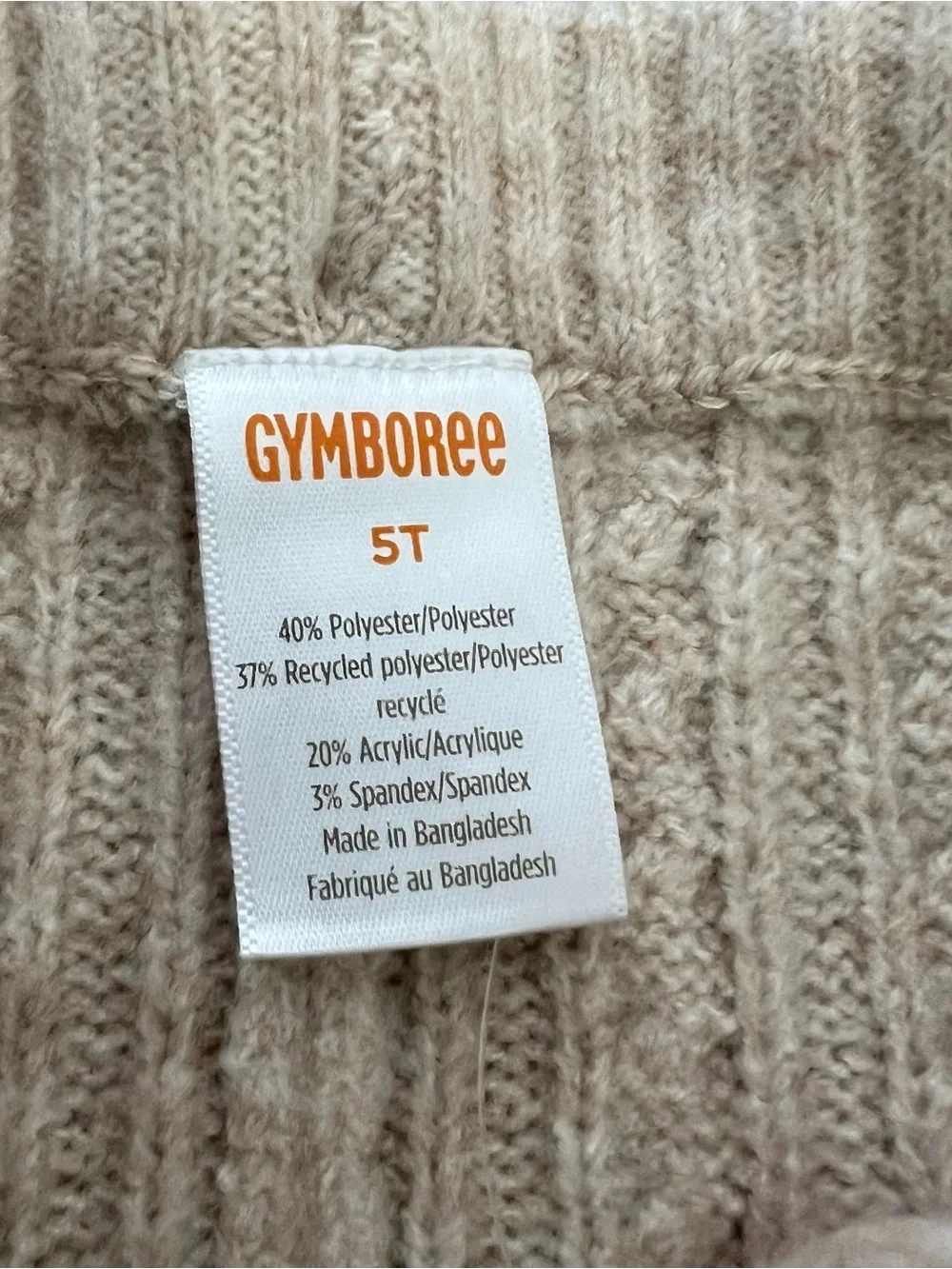 GYMBOREE NWT Cable Knit Sweater Pants Girl’s Size 5T